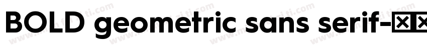 BOLD geometric sans serif字体转换